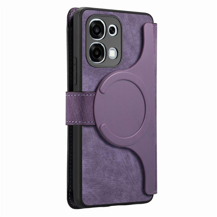 For OPPO A6 Pro 4G / 5G Global CaseNeo MagSafe RFID Anti-theft Zipper Wallet Retro Leather Phone Case