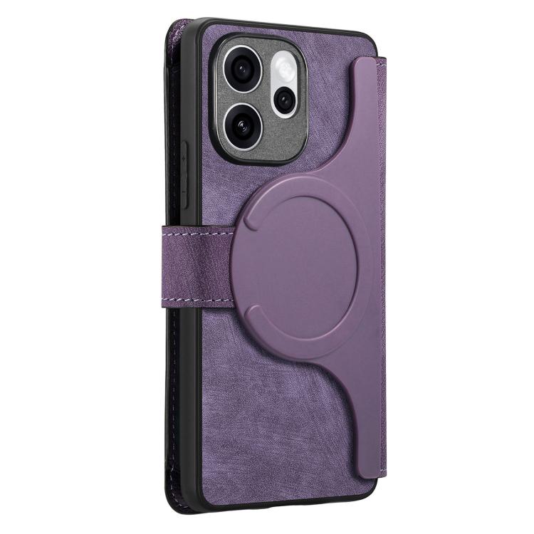 For OPPO Reno15 Pro 5G Global CaseNeo MagSafe RFID Anti-theft Zipper Wallet Retro Leather Phone Case
