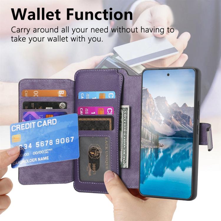 For OPPO Reno15 5G Global / 15c 5G CaseNeo MagSafe RFID Anti-theft Zipper Wallet Retro Leather Phone Case