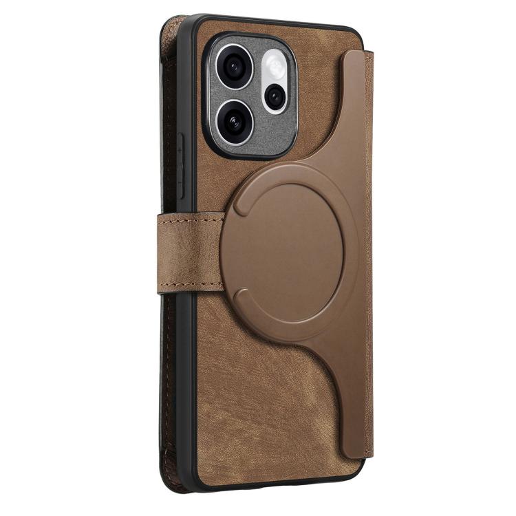 For OPPO Reno 15 Pro Max 5G Global CaseNeo MagSafe RFID Anti-theft Zipper Wallet Retro Leather Phone Case