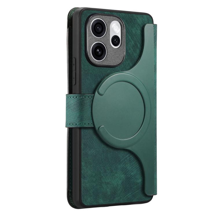 For OPPO Reno 15 Pro Max 5G Global CaseNeo MagSafe RFID Anti-theft Zipper Wallet Retro Leather Phone Case