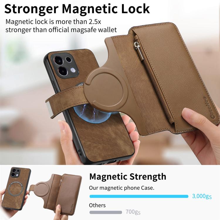 For OPPO K12s / K13x / K13 CaseNeo MagSafe RFID Anti-theft Zipper Wallet Retro Leather Phone Case