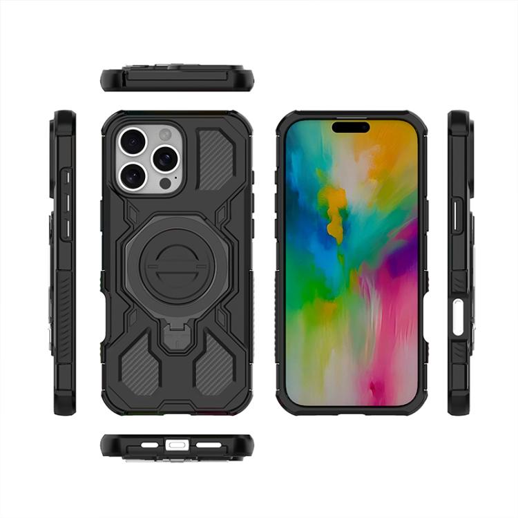 For iPhone 16 Pro Max J-20 Solid Color MagSafe Magnetic TPU+PC Phone Case
