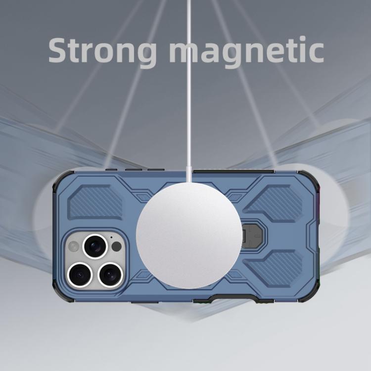 For iPhone 16 Pro Max J-20 Solid Color MagSafe Magnetic TPU+PC Phone Case