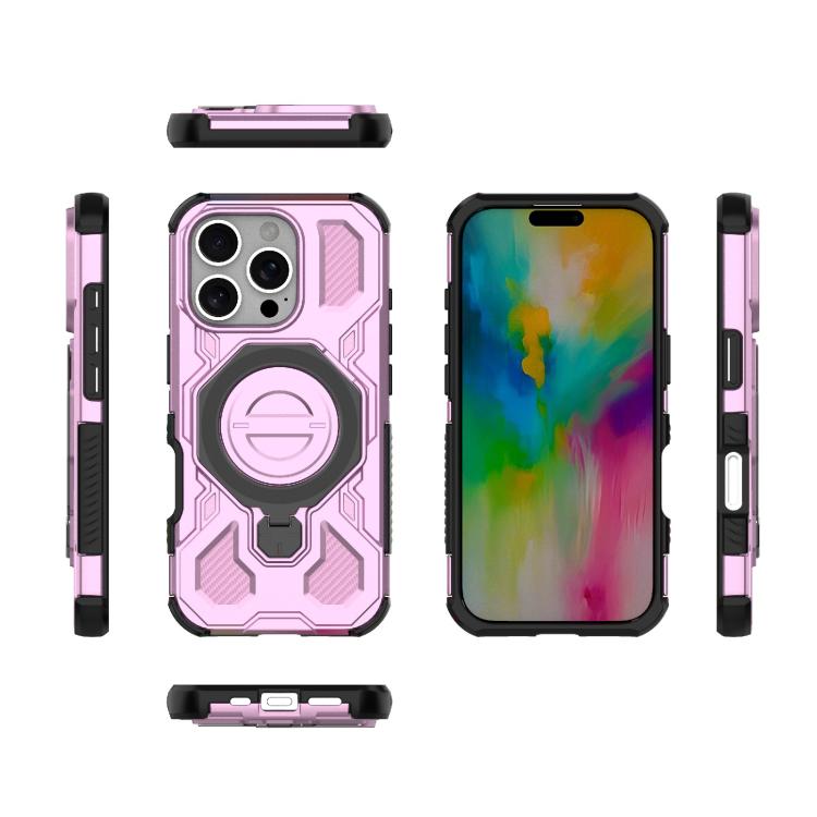 For iPhone 16 Pro J-20 Solid Color MagSafe Magnetic TPU+PC Phone Case
