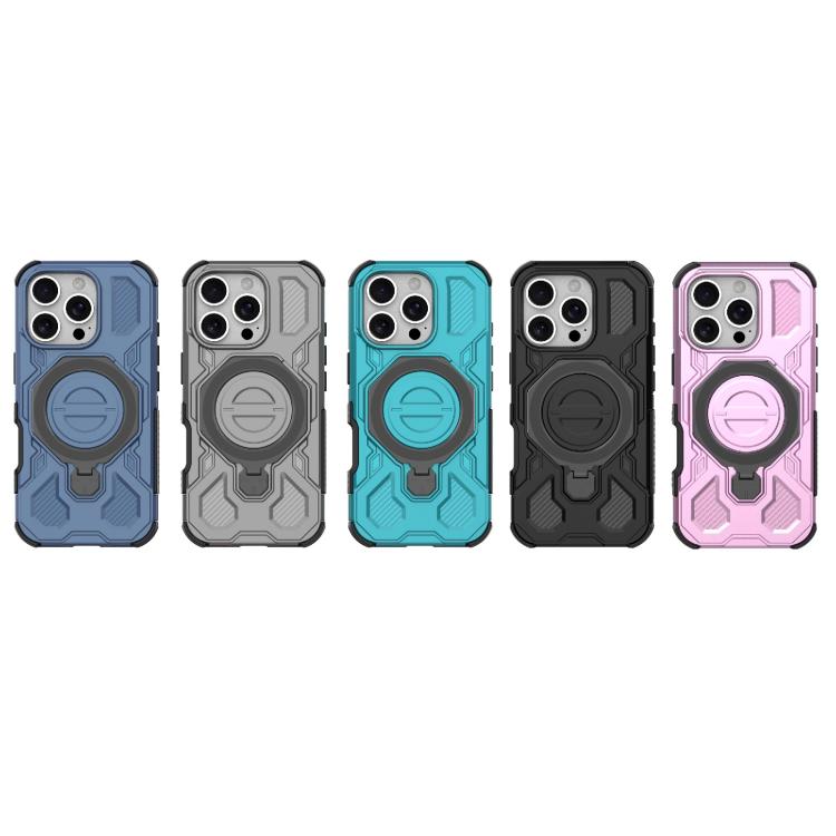 For iPhone 16 Pro J-20 Solid Color MagSafe Magnetic TPU+PC Phone Case