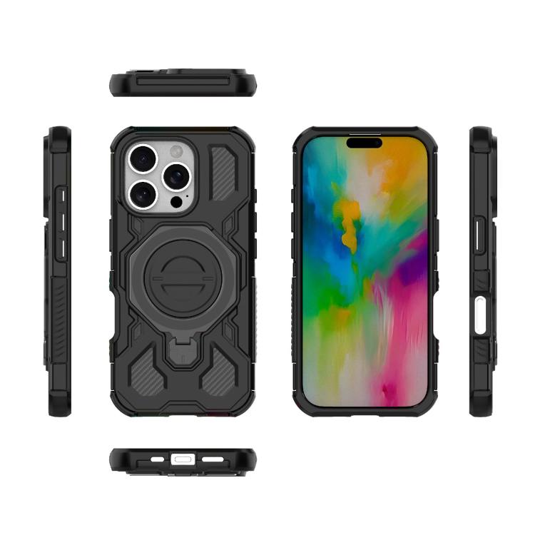 For iPhone 16 Pro J-20 Solid Color MagSafe Magnetic TPU+PC Phone Case