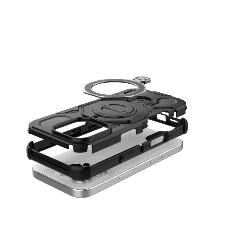 For iPhone 16 Pro J-20 Solid Color MagSafe Magnetic TPU+PC Phone Case
