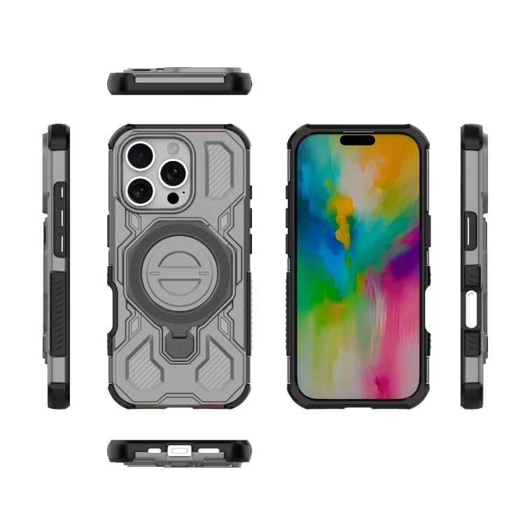 For iPhone 16 Pro J-20 Solid Color MagSafe Magnetic TPU+PC Phone Case
