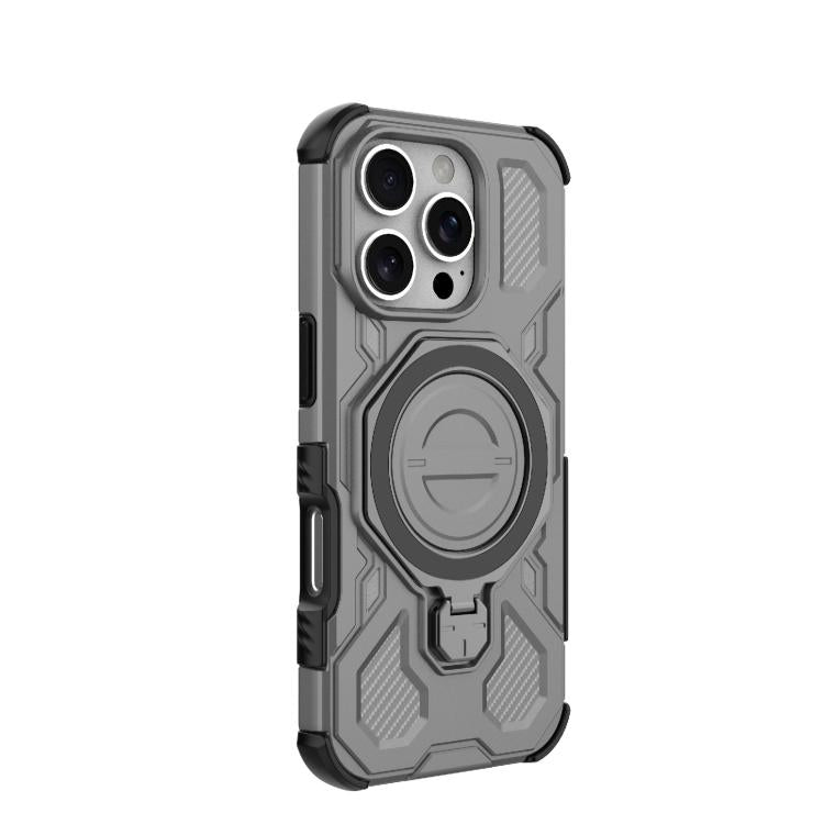 For iPhone 16 Pro J-20 Solid Color MagSafe Magnetic TPU+PC Phone Case