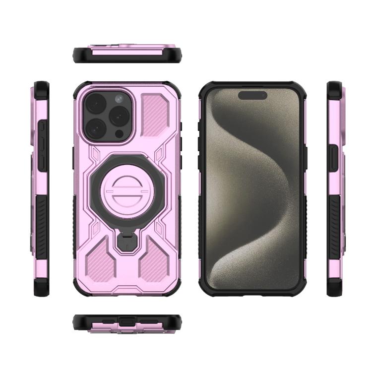 For iPhone 15 Pro Max J-20 Solid Color MagSafe Magnetic TPU+PC Phone Case