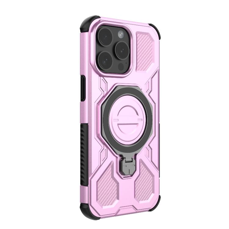 For iPhone 15 Pro Max J-20 Solid Color MagSafe Magnetic TPU+PC Phone Case