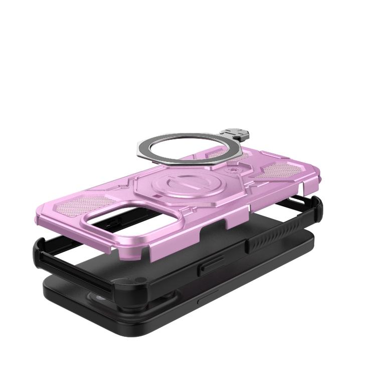 For iPhone 15 Pro Max J-20 Solid Color MagSafe Magnetic TPU+PC Phone Case