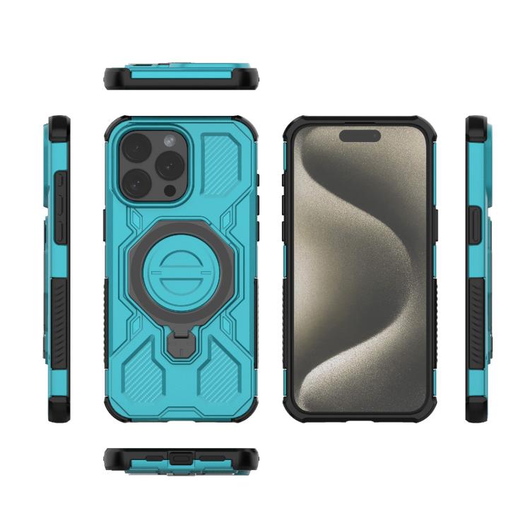 For iPhone 15 Pro Max J-20 Solid Color MagSafe Magnetic TPU+PC Phone Case