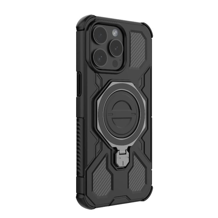 For iPhone 15 Pro Max J-20 Solid Color MagSafe Magnetic TPU+PC Phone Case