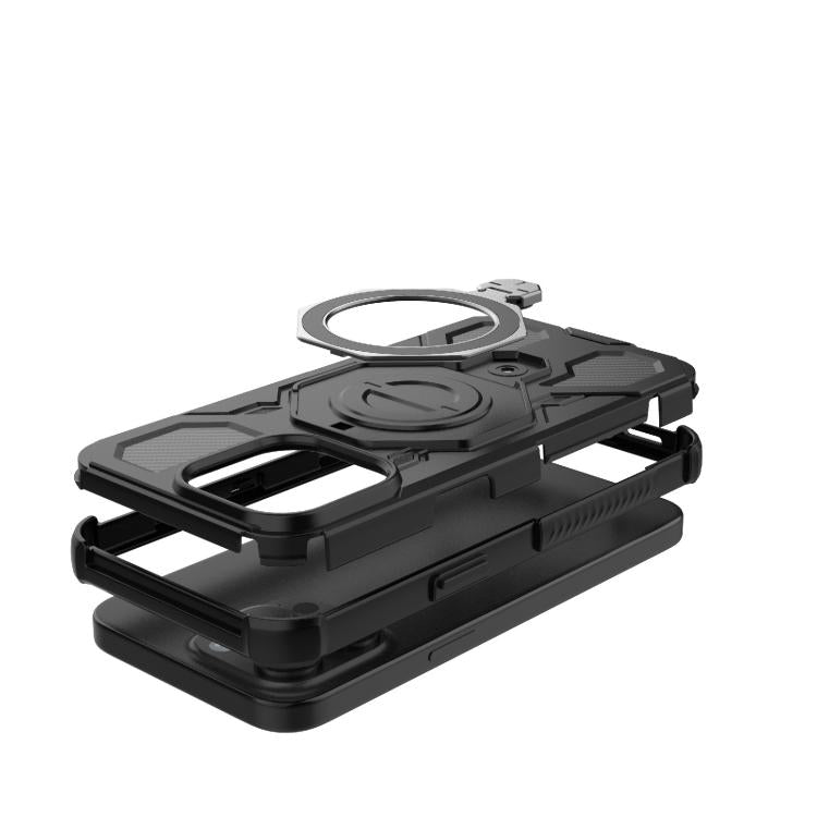 For iPhone 15 Pro Max J-20 Solid Color MagSafe Magnetic TPU+PC Phone Case