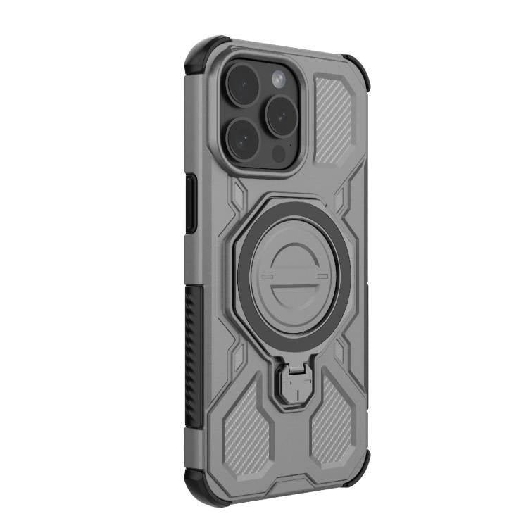 For iPhone 15 Pro Max J-20 Solid Color MagSafe Magnetic TPU+PC Phone Case