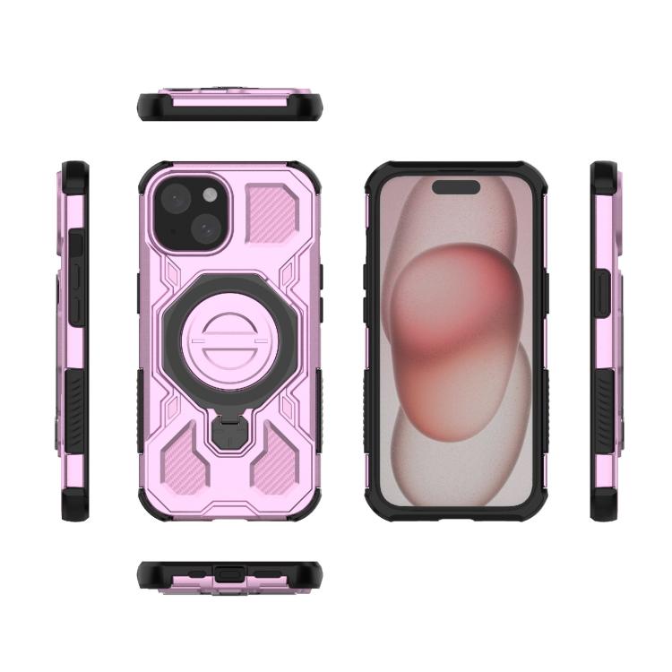 For iPhone 15 J-20 Solid Color MagSafe Magnetic TPU+PC Phone Case