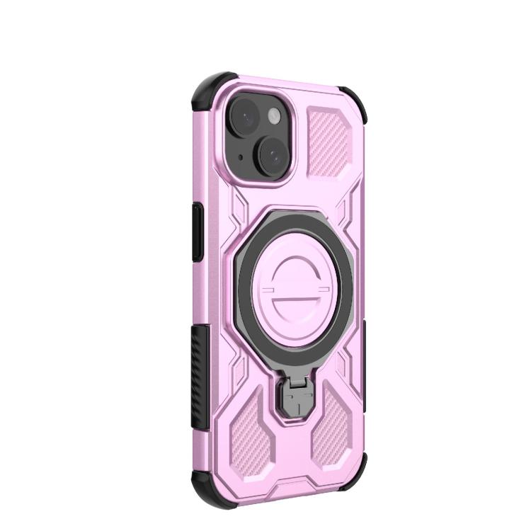 For iPhone 15 J-20 Solid Color MagSafe Magnetic TPU+PC Phone Case