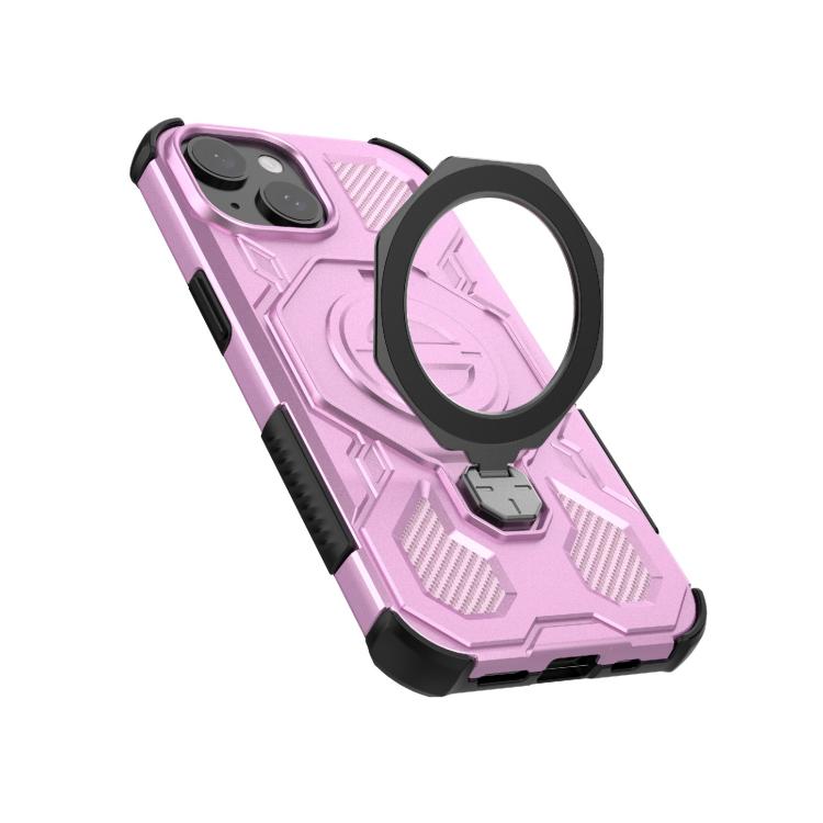For iPhone 15 J-20 Solid Color MagSafe Magnetic TPU+PC Phone Case
