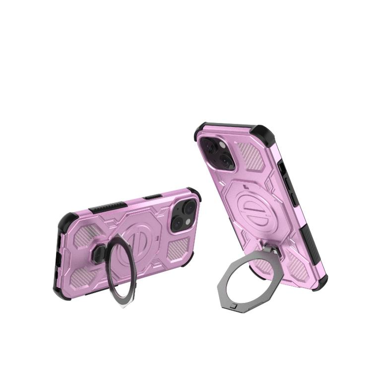 For iPhone 15 J-20 Solid Color MagSafe Magnetic TPU+PC Phone Case