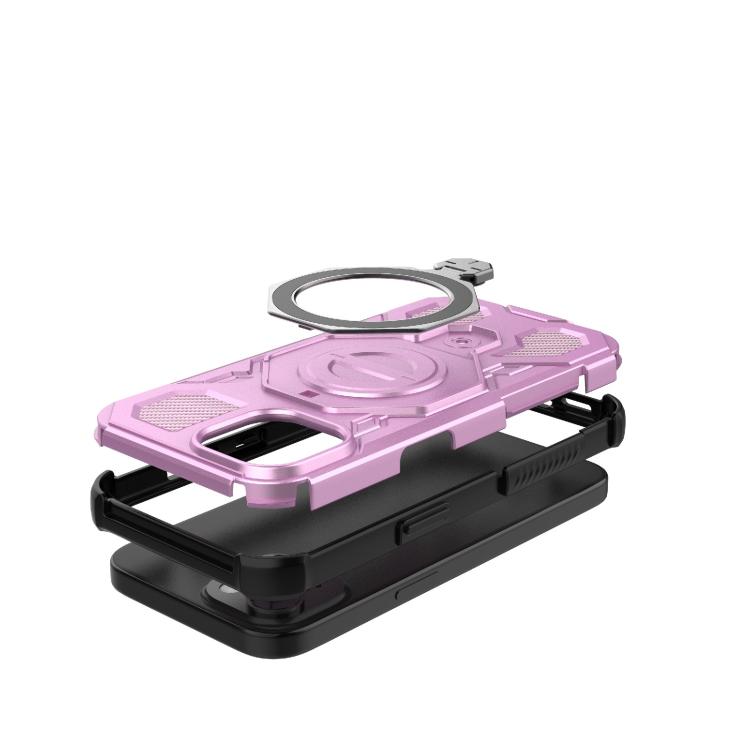For iPhone 15 J-20 Solid Color MagSafe Magnetic TPU+PC Phone Case