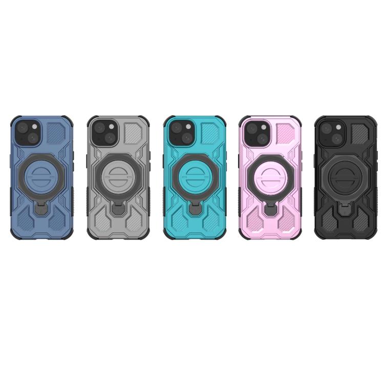 For iPhone 15 J-20 Solid Color MagSafe Magnetic TPU+PC Phone Case