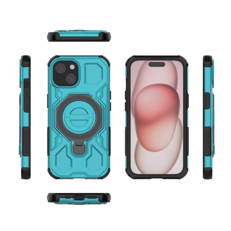 For iPhone 15 J-20 Solid Color MagSafe Magnetic TPU+PC Phone Case