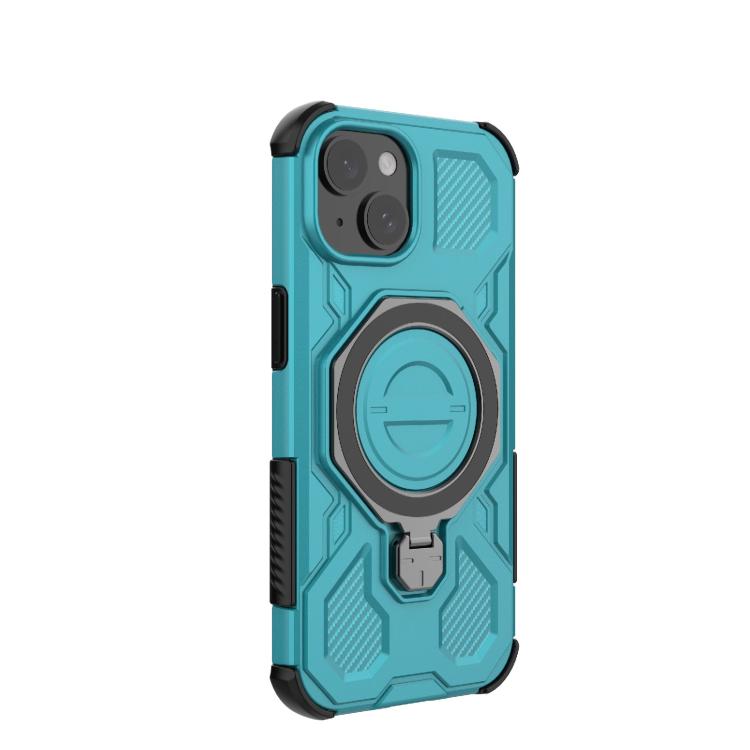For iPhone 15 J-20 Solid Color MagSafe Magnetic TPU+PC Phone Case