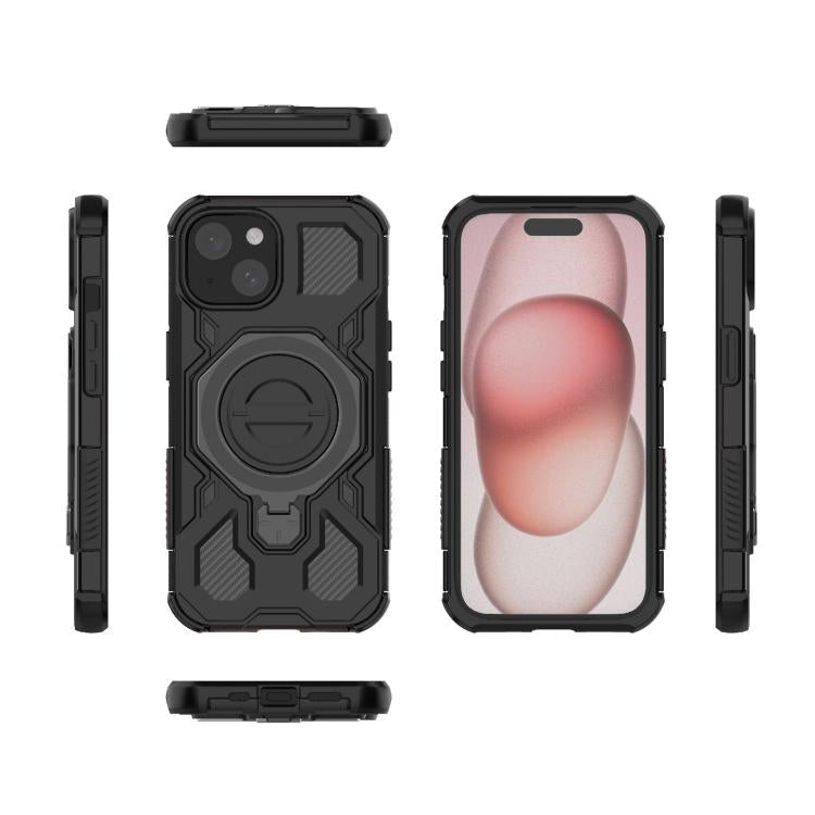 For iPhone 15 J-20 Solid Color MagSafe Magnetic TPU+PC Phone Case