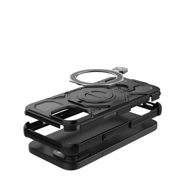 For iPhone 15 J-20 Solid Color MagSafe Magnetic TPU+PC Phone Case