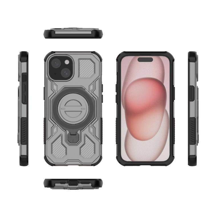 For iPhone 15 J-20 Solid Color MagSafe Magnetic TPU+PC Phone Case