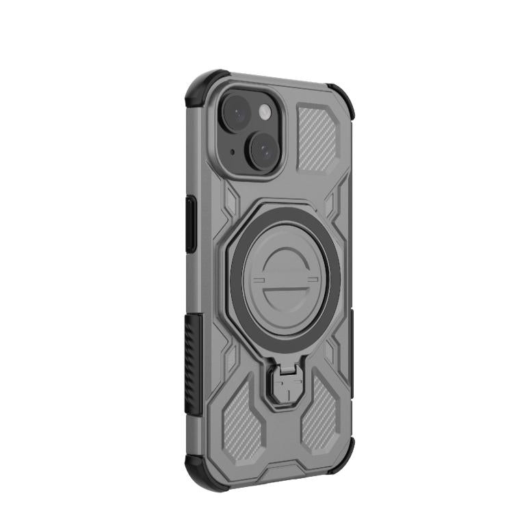 For iPhone 15 J-20 Solid Color MagSafe Magnetic TPU+PC Phone Case