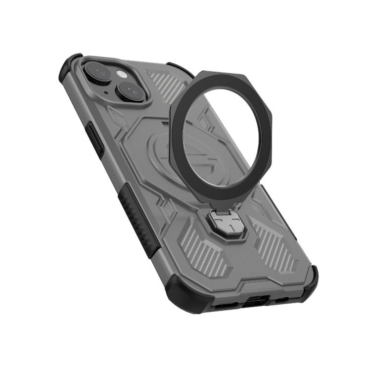 For iPhone 15 J-20 Solid Color MagSafe Magnetic TPU+PC Phone Case