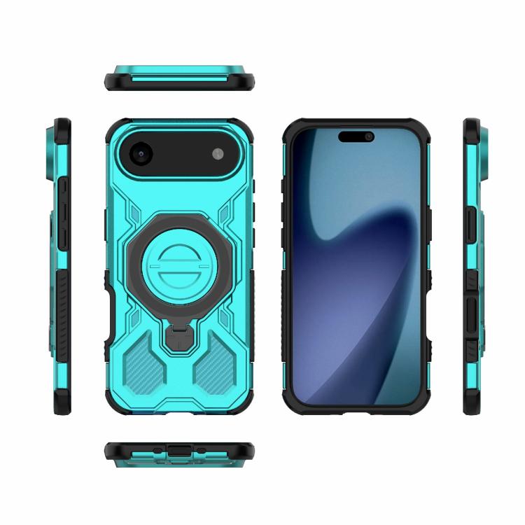 For iPhone Air J-20 Solid Color MagSafe Magnetic TPU+PC Phone Case