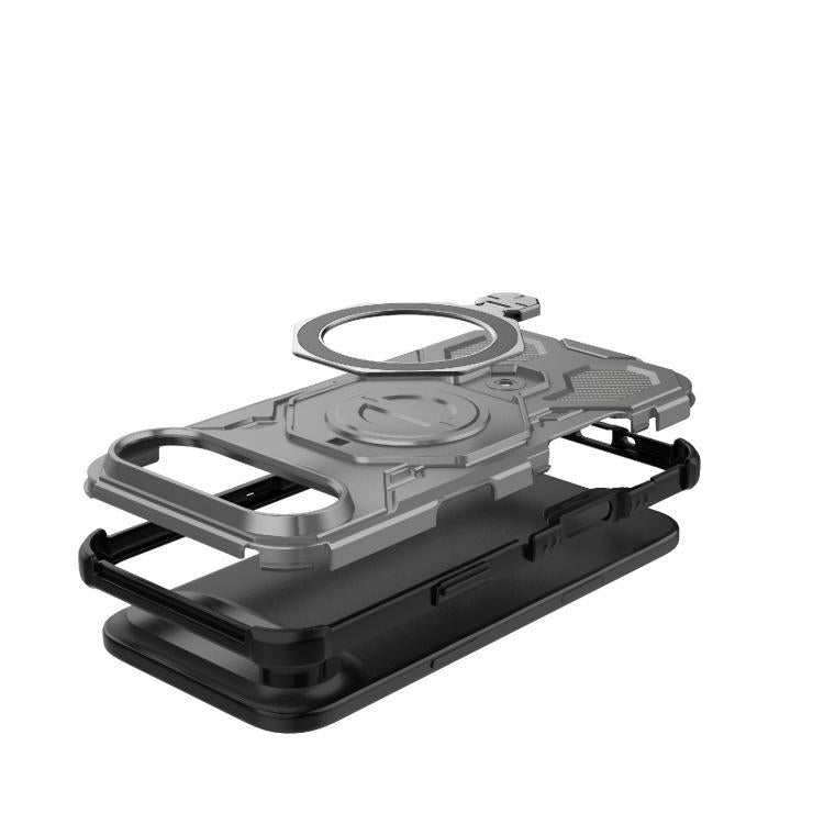 For iPhone Air J-20 Solid Color MagSafe Magnetic TPU+PC Phone Case