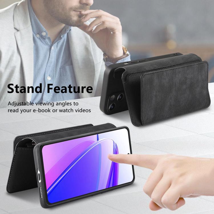 For Realme C55 CaseNeo MagSafe RFID Anti-theft Zipper Wallet Retro Leather Phone Case