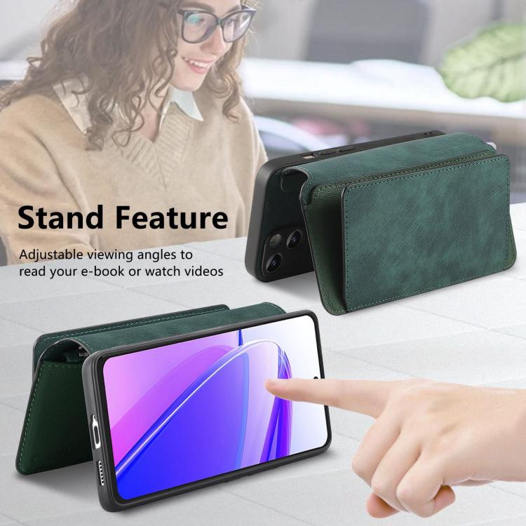For Realme C55 CaseNeo MagSafe RFID Anti-theft Zipper Wallet Retro Leather Phone Case