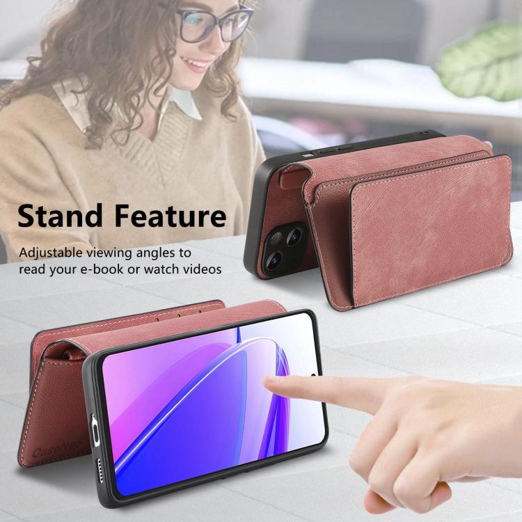 For Realme C55 CaseNeo MagSafe RFID Anti-theft Zipper Wallet Retro Leather Phone Case