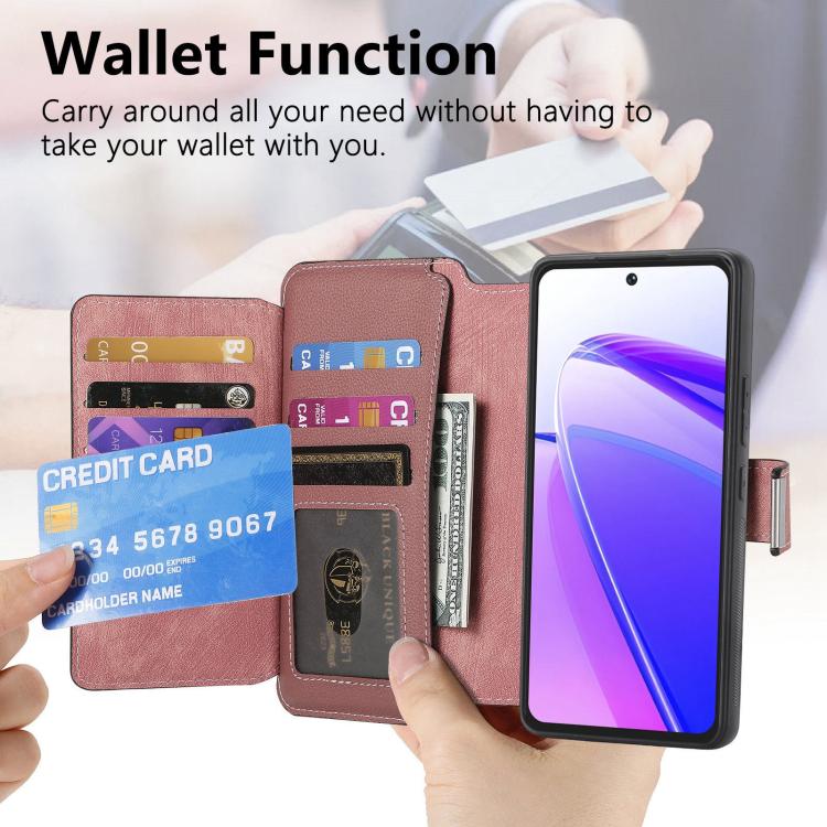 For Realme C55 CaseNeo MagSafe RFID Anti-theft Zipper Wallet Retro Leather Phone Case