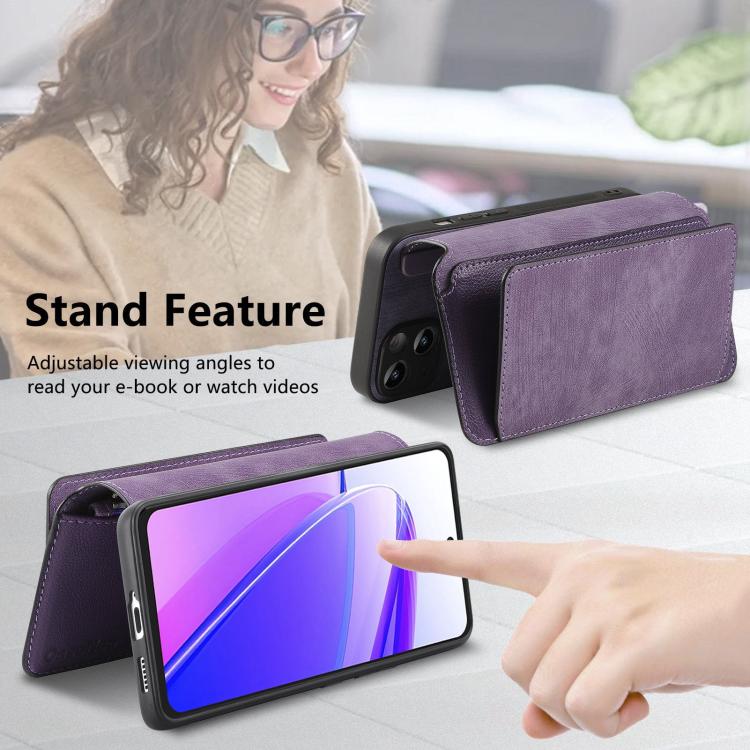 For Realme C55 CaseNeo MagSafe RFID Anti-theft Zipper Wallet Retro Leather Phone Case