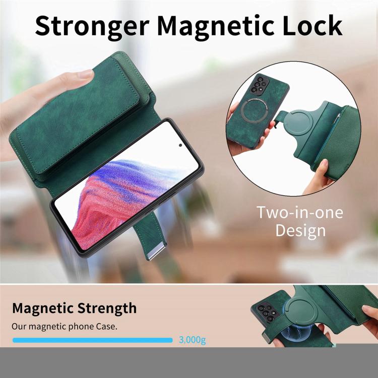 For Realme GT 7 Pro CaseNeo MagSafe RFID Anti-theft Zipper Wallet Retro Leather Phone Case