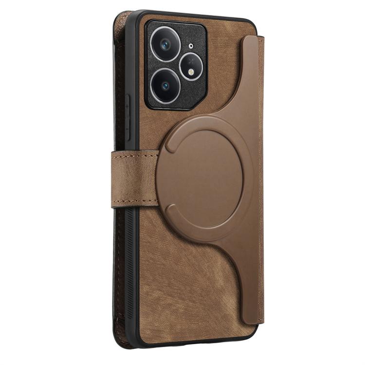 For Realme Neo7 CaseNeo MagSafe RFID Anti-theft Zipper Wallet Retro Leather Phone Case