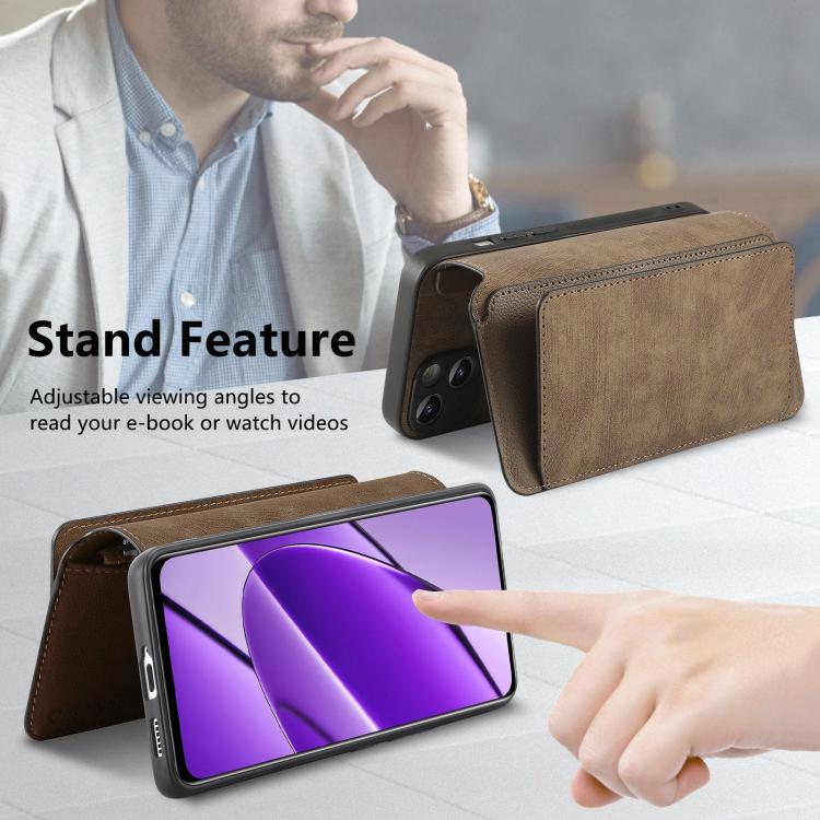 For Reamle 11 5G / 11X CaseNeo MagSafe RFID Anti-theft Zipper Wallet Retro Leather Phone Case