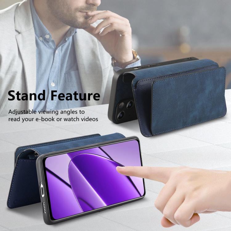 For Reamle 11 5G / 11X CaseNeo MagSafe RFID Anti-theft Zipper Wallet Retro Leather Phone Case