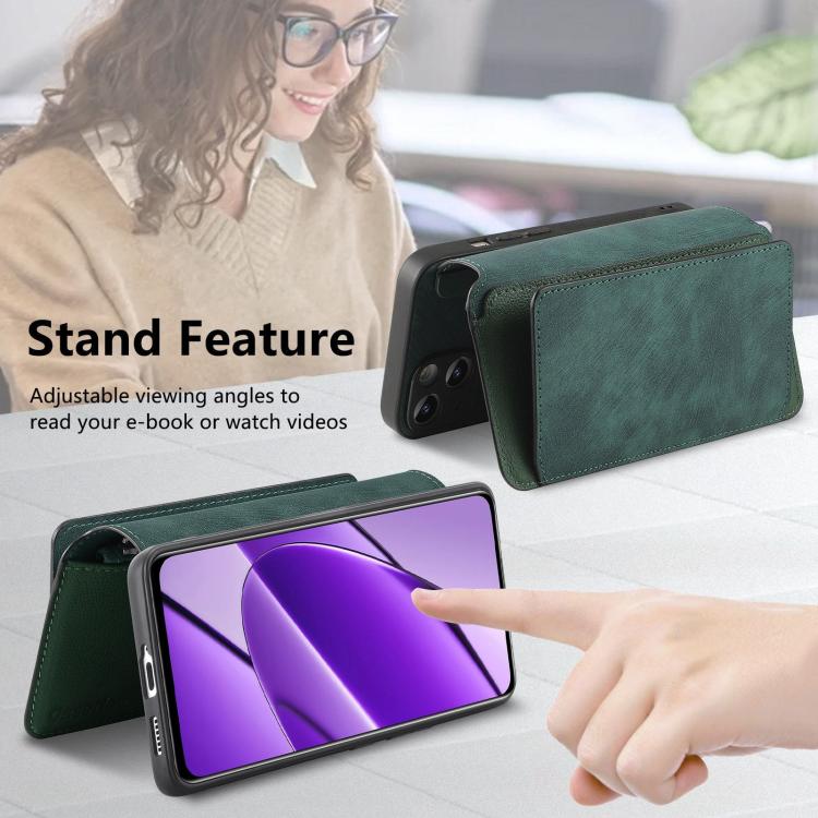 For Reamle 11 5G / 11X CaseNeo MagSafe RFID Anti-theft Zipper Wallet Retro Leather Phone Case