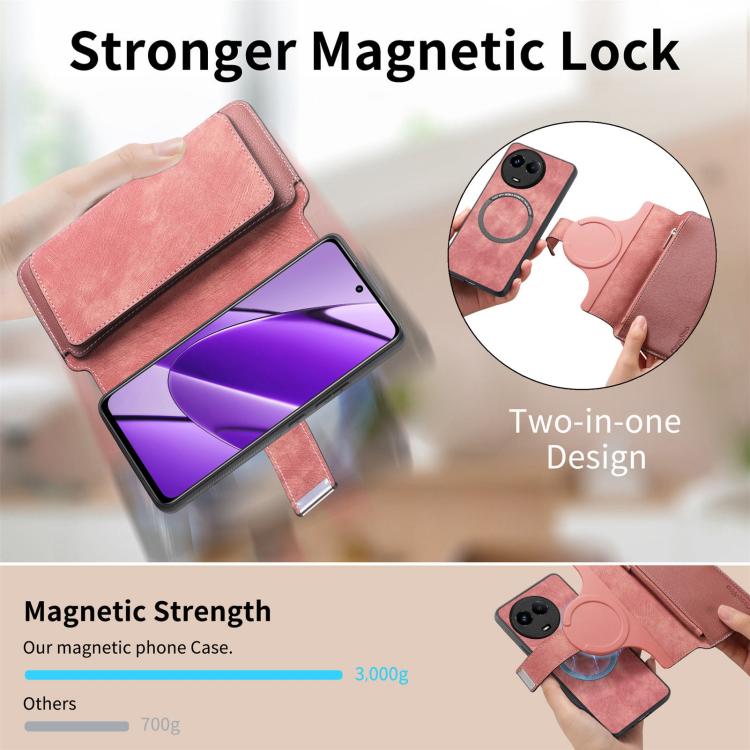 For Reamle 11 5G / 11X CaseNeo MagSafe RFID Anti-theft Zipper Wallet Retro Leather Phone Case