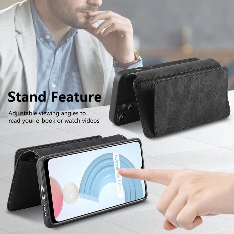 For Realme C21Y CaseNeo MagSafe RFID Anti-theft Zipper Wallet Retro Leather Phone Case