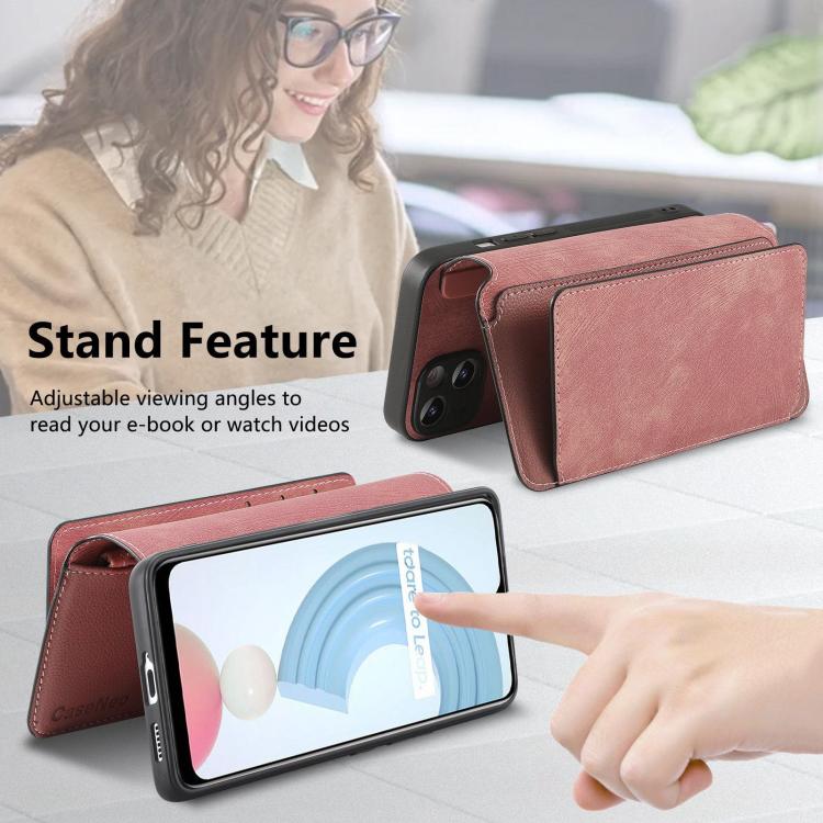 For Realme C21Y CaseNeo MagSafe RFID Anti-theft Zipper Wallet Retro Leather Phone Case