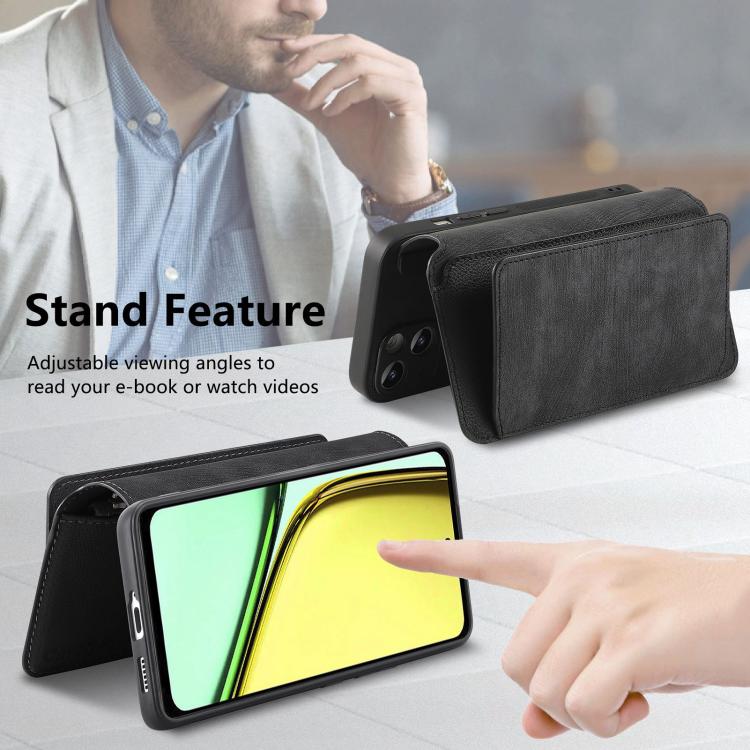 For Realme C67 4G CaseNeo MagSafe RFID Anti-theft Zipper Wallet Retro Leather Phone Case